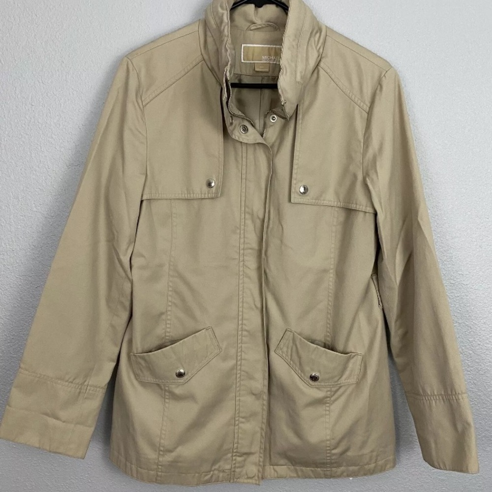 Michael Michael Kors Raincoat Belt & Hidden Hood